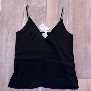 Cami NYC Black Tank Top with Embellished Rhinestone Straps